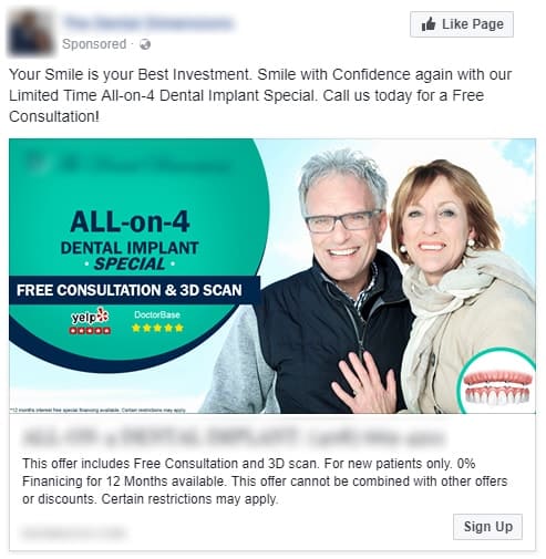 facebook advertising for dentists
