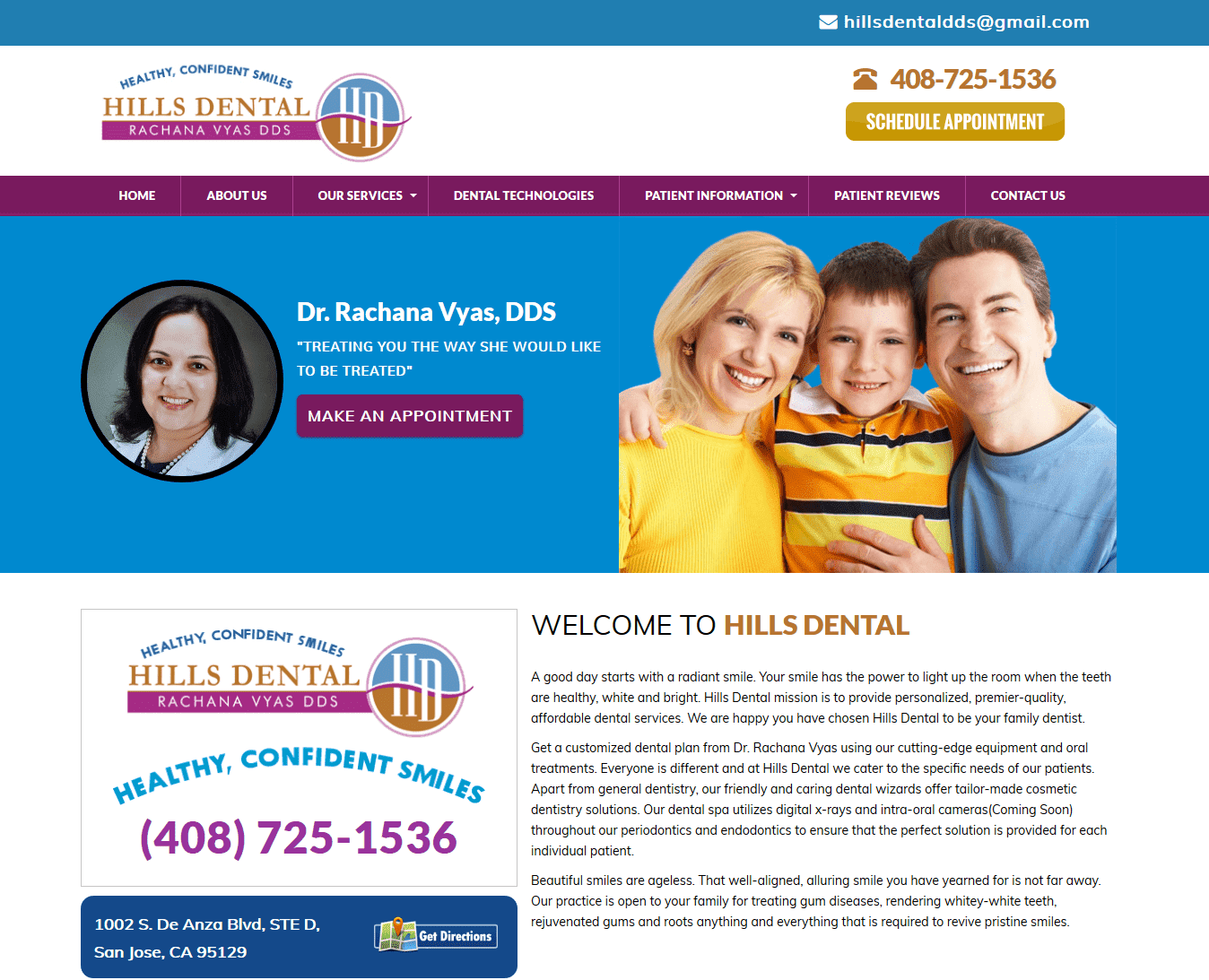 dental website design