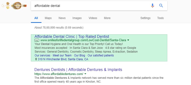 ppc advertising for dentist